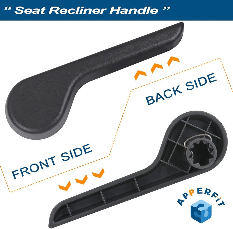 APPERFiT Seat Recliner Handle Lever Front Left+Right Side Compatible with 2007-2013 Chevy Chevrolet Avalanche Silverado Suburban, GMC Sierra Yukon Replaces 15232598 15232594 - Image 4